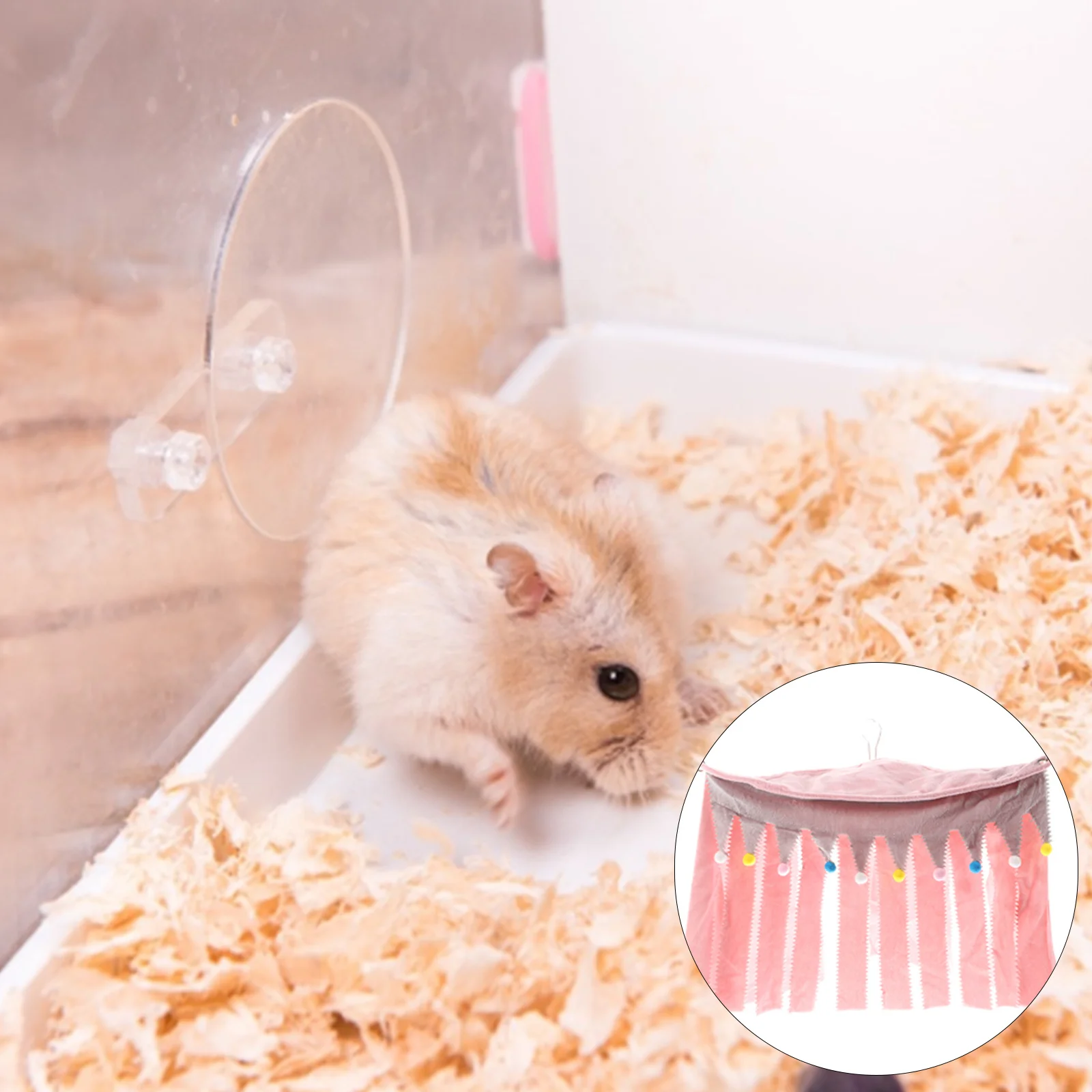 

Pet Hammock Hut with Comfortable Hideaway for Hamster Small Pets 1 Piece Flannelette Nest Shelter in Cage Living