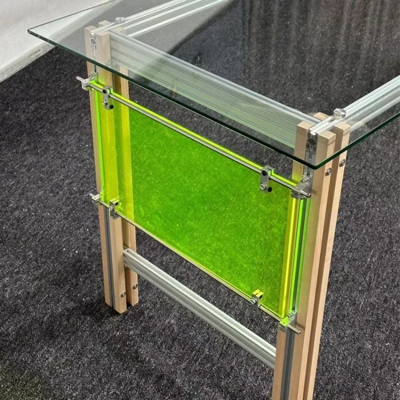 Glass office computer desk reception negotiation meeting room table desk household long hair learning writing table large board