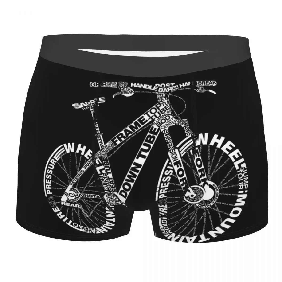 Alphabet Style Mountain Bike Men Boxer Briefs Underwear Highly Breathable High Quality Gift Idea