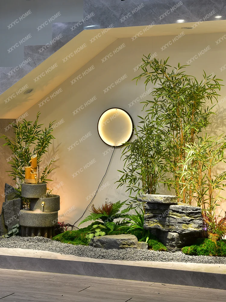 Chinese Style Rockery Stone Imitation Bamboo Bonsai Decoration Decoration for Landscape Landscape Landscape under Stairs