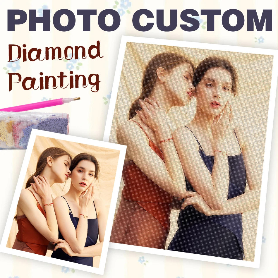 

CHENISTORY Photo Custom Diamond Painting DIY Hobby Full Square Round Drill Embroidery Mosaic Kit Home Leisure Family Gift
