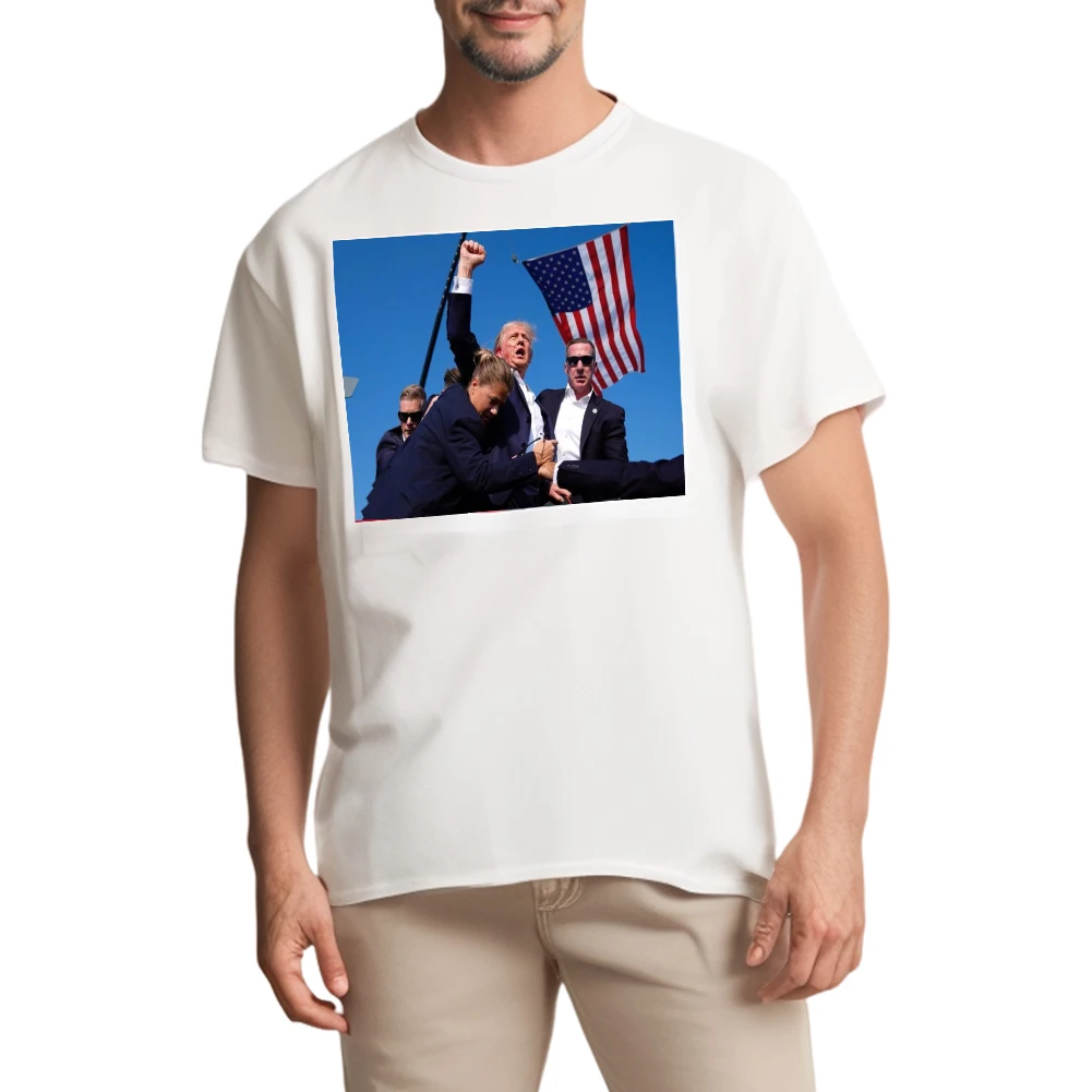 Trump Shot Assassination Attempt T-Shirt Conservative Support Tshirt for Adults and Kids