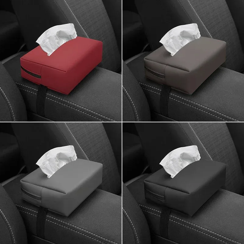 Car Tissue Box, Sunshade Seat Backrest Suspension Tissue Box, Car Armrest Box, Tissue Storage Box, Car Storage and Organization