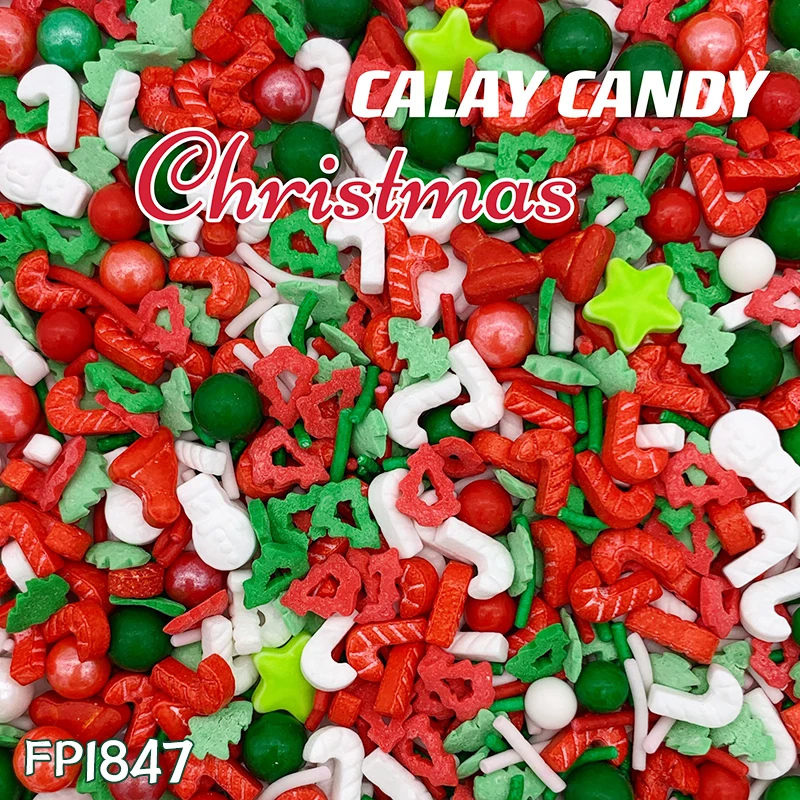 20g Christmas Snow Crutche Sugar Beads Pearl Cadny Sweets Balls DIY Sprinkled Red Lips Cake Baking Decoration Cake Toppers