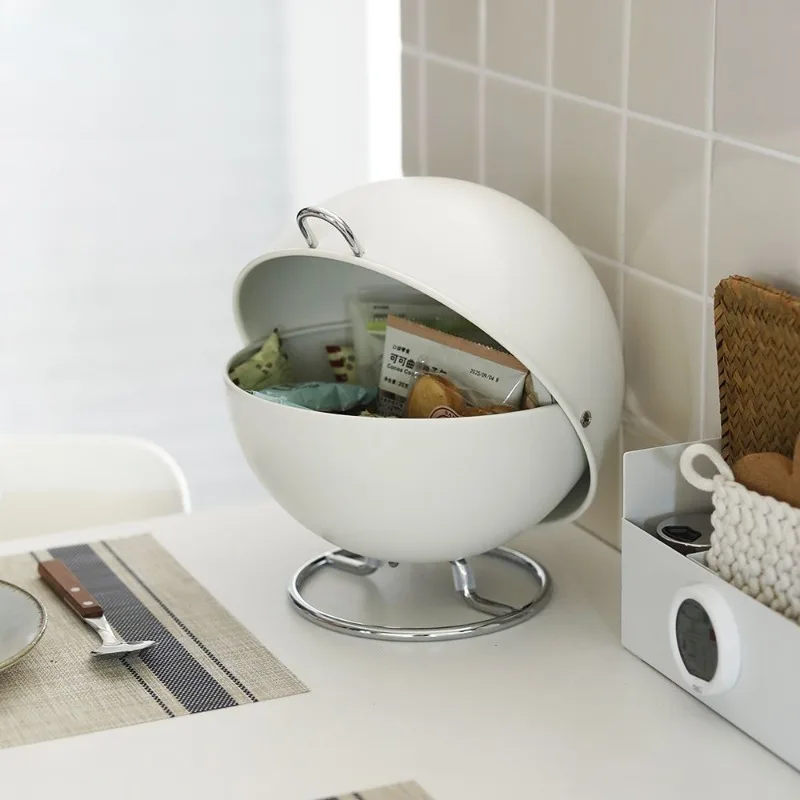 Spherical Storage Containers Table Decoration Coffee Capsule Sugar Storage Jars Creative Airtight Food Metal Can Home Essentials