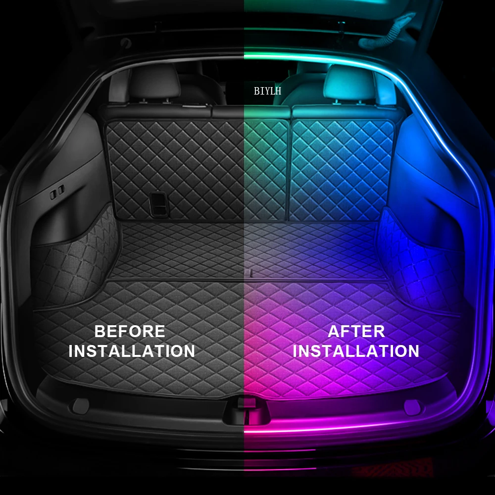 For Tesla MODEL Y Car Trunk Light MODEL 3/Y 2018 -2023 Front Trunk Lamps APP Control Multi-mode RGB LED Car Decoration Light Bar