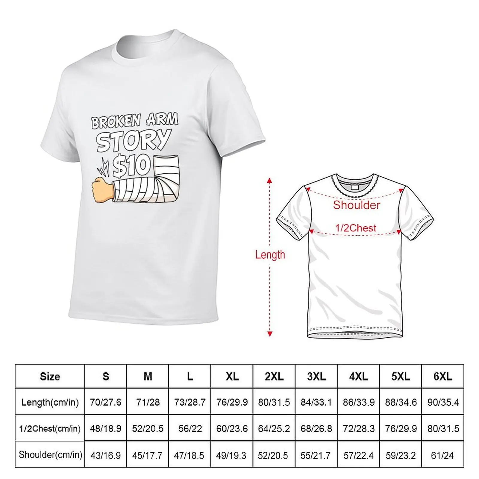 Broken Arm Story Shirt, Funny Arm Injury Tshirt T-Shirt valentines boutique clothes blue archive oversized t shirts for men