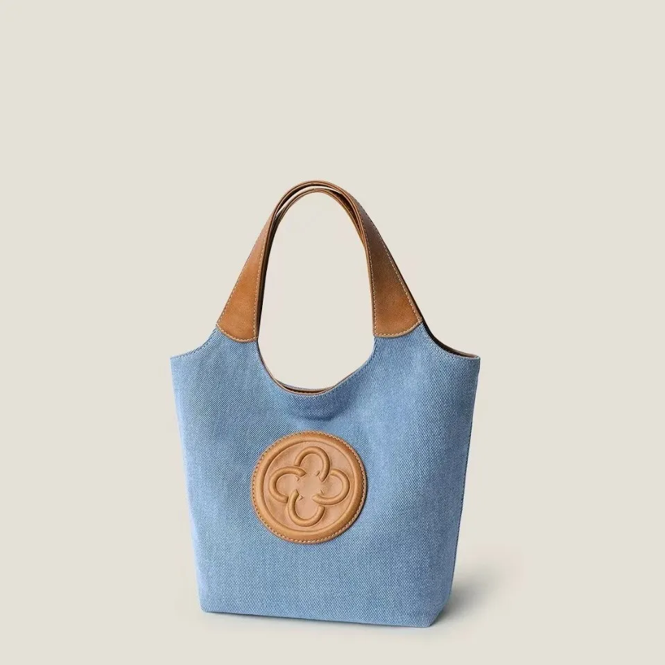 Cassile 2025 New Denim Mini Tote Bag Shoulder Bag for Women