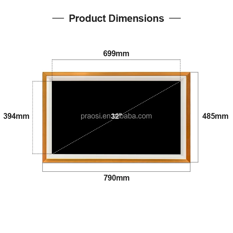 Pros Digital Picture Frame 32" Large Digital Photo Frame Full HD Touchscreen Smart Cloud Photo Frame Auto-Rotate Wall Mountable