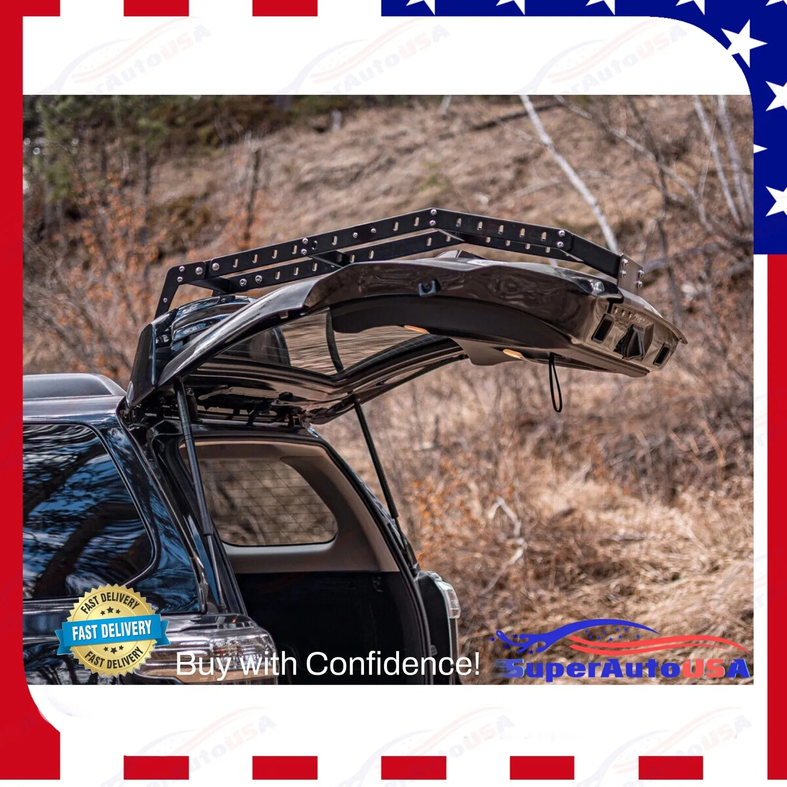 

For Toyota 4Runner 2010-2026 Adjustable Aluminum TRD PRO Style Rear Hatch Ladder