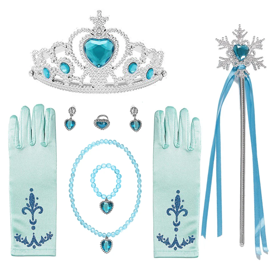 

Princess Dress Up Jewelry Dress Up Set for Girls Jewelry Accessories with Crowns Necklaces Wands Rings Earrings Bracelets
