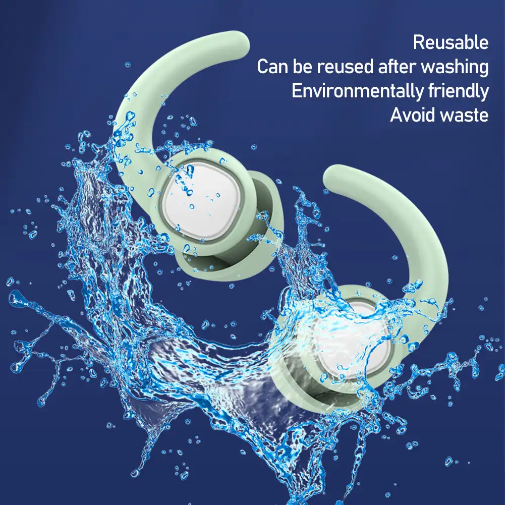 1 زوج مقاوم للماء الغوص الرياضات المائية السباحة الأذن المقابس مع صندوق جمع سيليكون النوم الأذن المقابس الغبار واقية الأذن