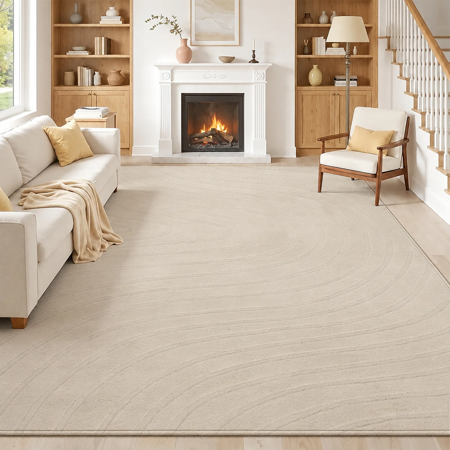 Soft Velvet Machine Washable Area Rug for Home