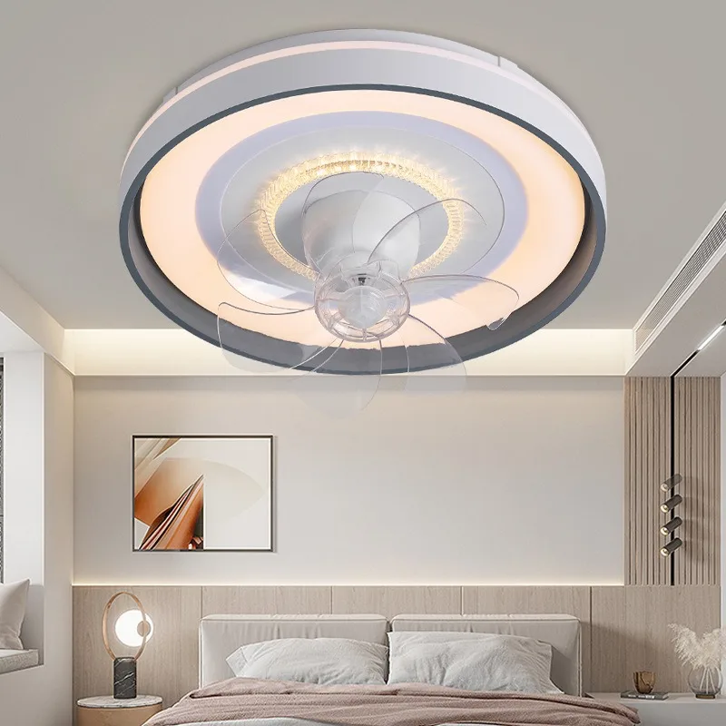 

New intelligent variable frequency restaurant bedroom shaking head ceiling fan light, bedroom/living room silent fan light