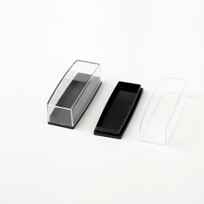 100pcs/lot Transparent Plastic Tie Clip Box Gift Box Tie Bars Pins Holder Display Box Storage Carrying Case Wholesale