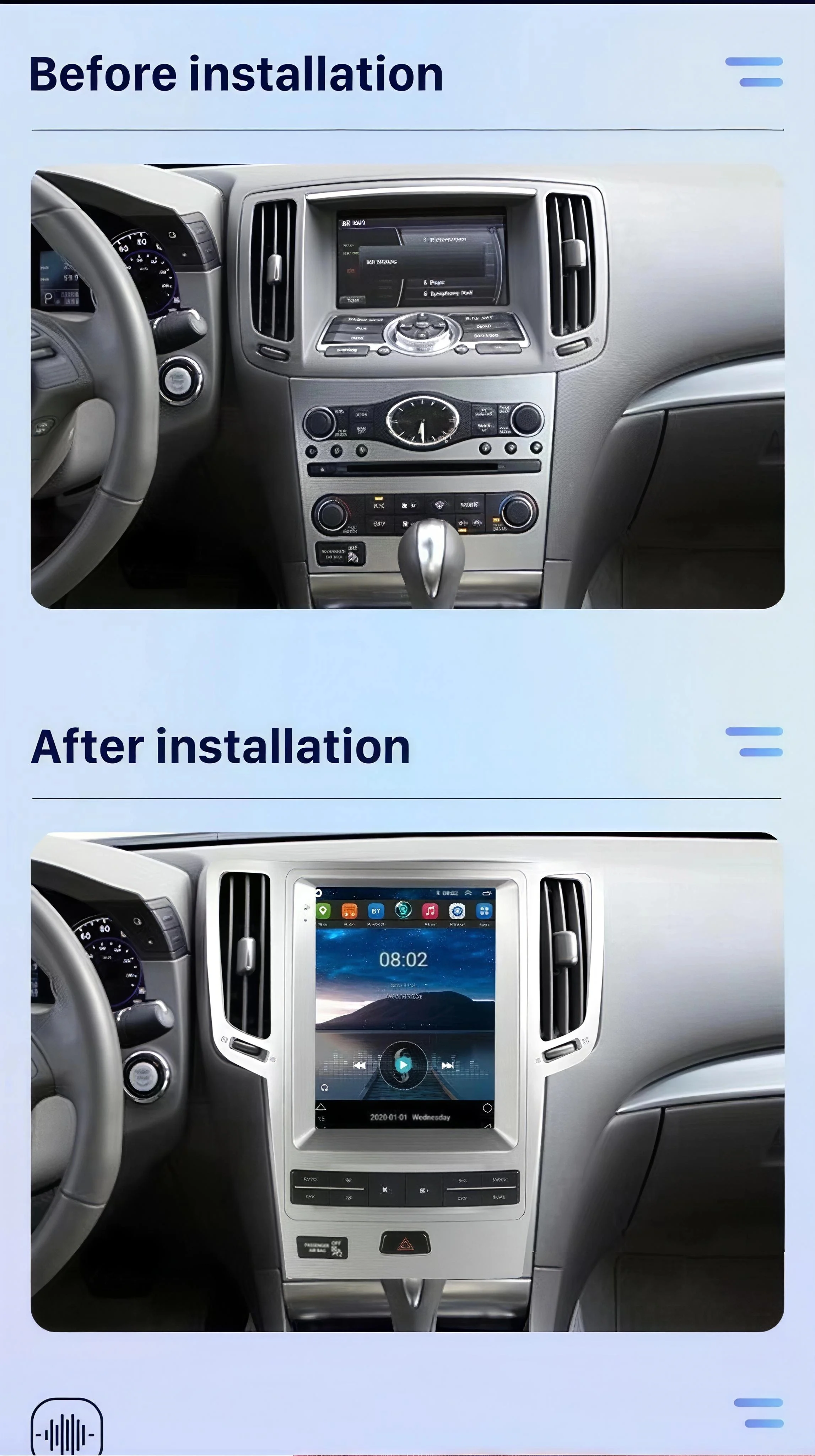 

For Infiniti GX G37 G25 G35 2007-2015 CARPLAY Android 13 Car Radio Stereo Receiver Autoradio Multimedia Player GPS Navigation