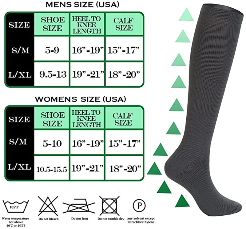 Compression Socks Blood Circulation Sports Socks Slimming Burn Fat Crossfit Solid Color Medical Compression Socks For Athelete