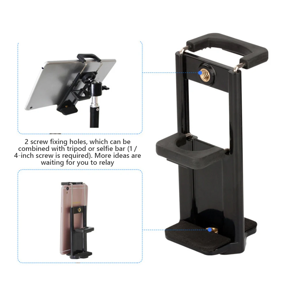 Universal Bracket Phone Holder Tripod Stand for iphone 13 Xiaomi Mount Tablet Clip SmartphoneTripod Hot Shoe Shooting Adapter