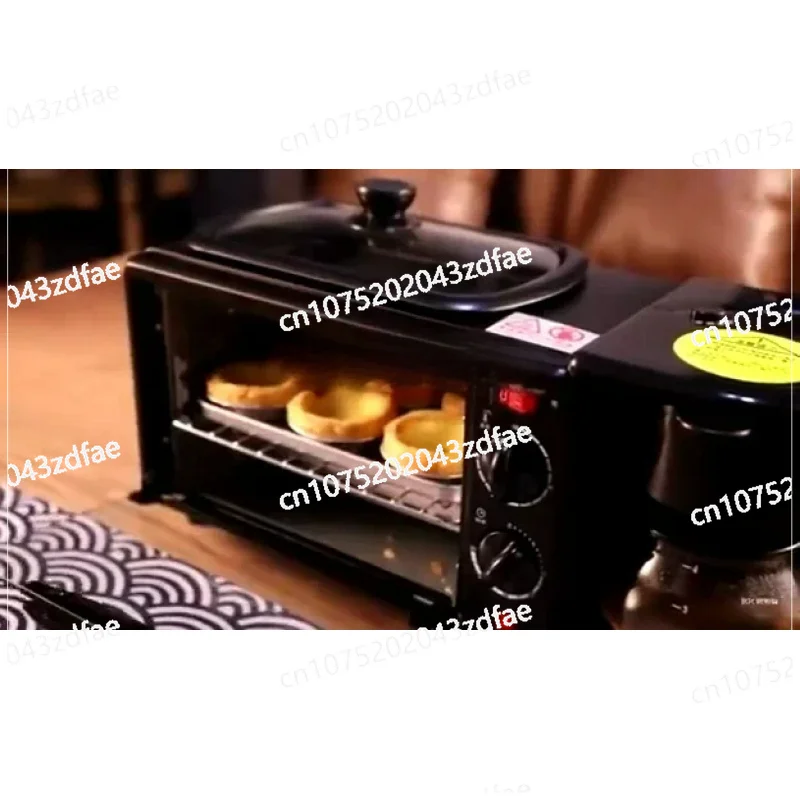 Home Use 3 In 1 Makers Multi Function Breakfast With Heater 9L Toaster Oven Coffee Maker Frying Pan