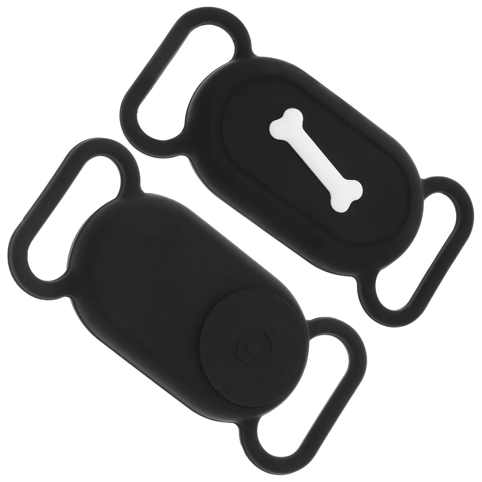 2개입 애완동물 커버 실리콘 분실 방지 트레이서 보호 케이스 충격 방지 경량 키홀더 강아지 고양이 목걸이용