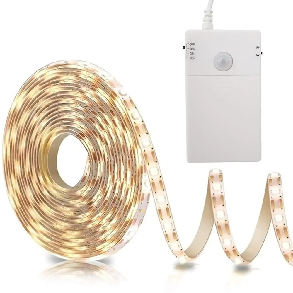 

Battery Operated Motion Sensor Cabinet St Lights, 9.8Ft 90 Led Counter Closet St Light, Motion & Night Sensor Safe Tape Light