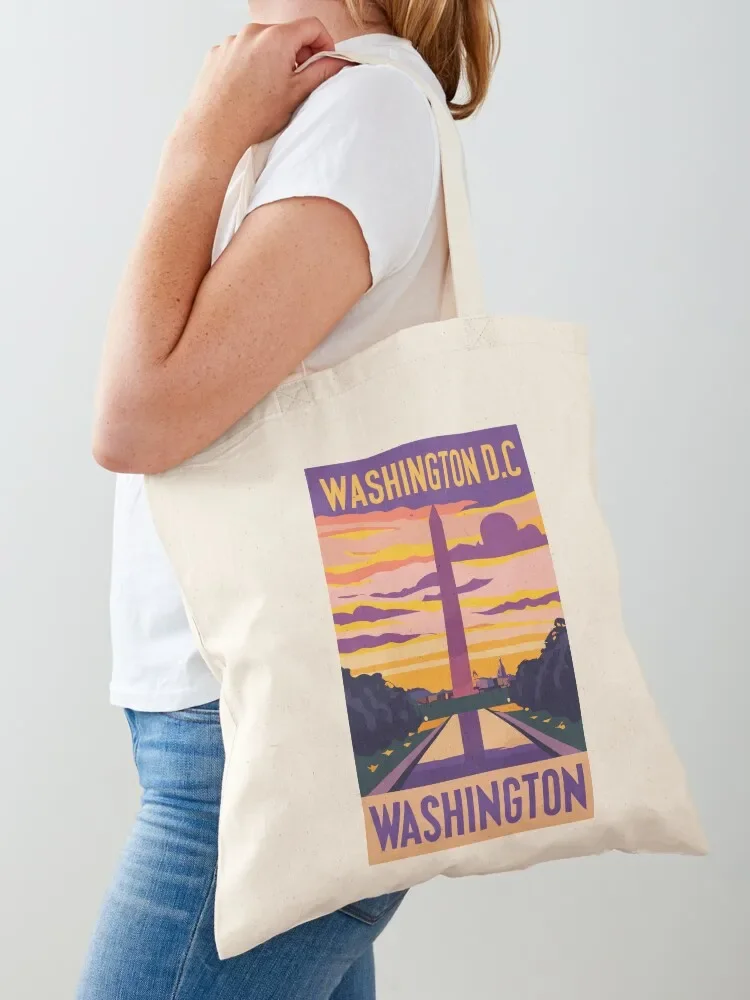 A Vintage Travel Art of Washington DC - US Tote Bag tote bag Handbags Tote Bag