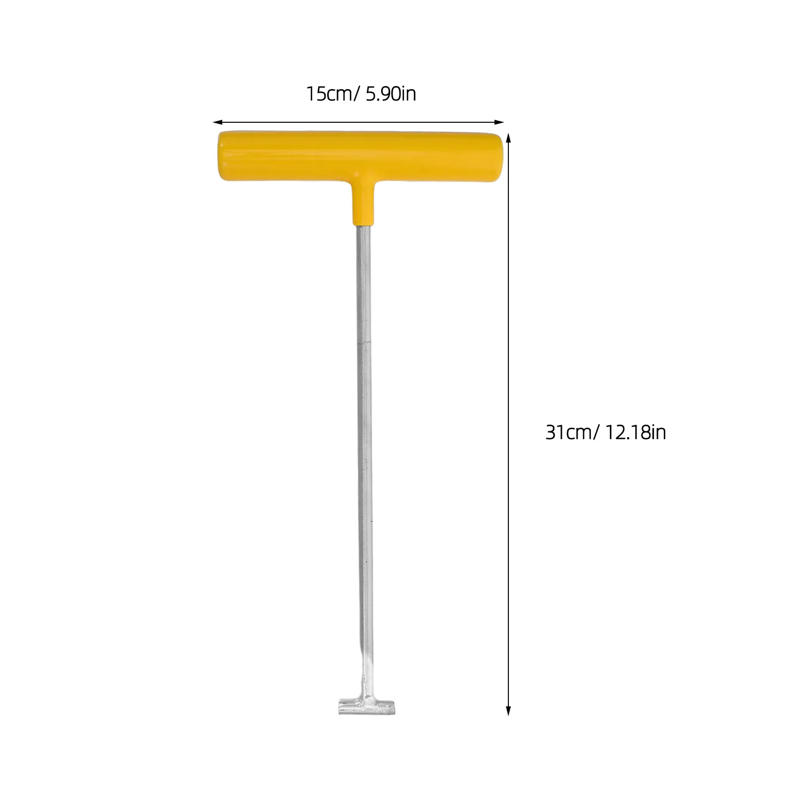 Manhole Lifter Hook Stainless Steel Heavy Duty T Handle Utility Tool for Opening Manhole Covers Rolling Door Pulling and