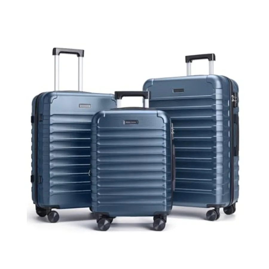 

Luggage Sets, 3 Pcs Durable Suitcase Set with Spner Wheels, 3 Pcs Hard Shell Lightweight Luggage with TSA Lock, Large Checked T