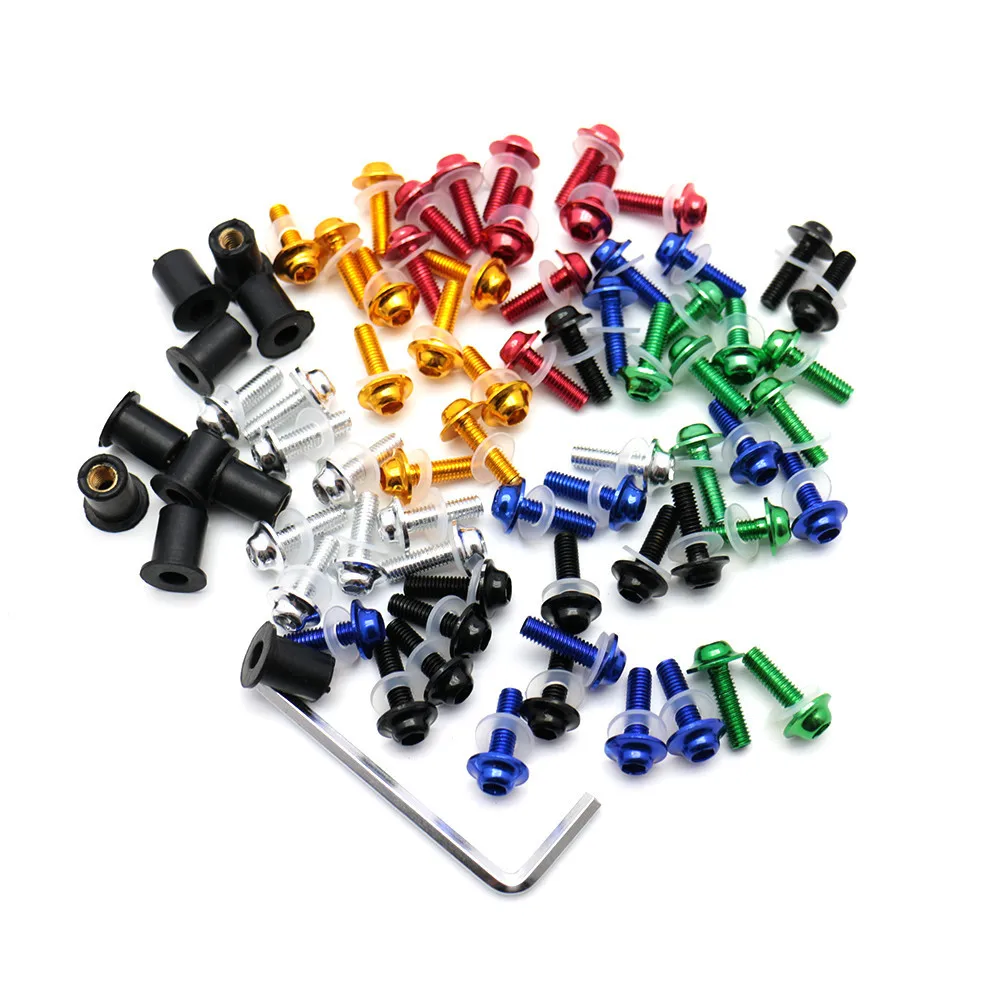 5MM Motorcycle Universal Windshield Bolts M5 Windscreen Screw Nuts For BMW Nmax Tmax 530 Er6n MT09 Suzuki Bandit 400 Yahaha Fz1 image 2