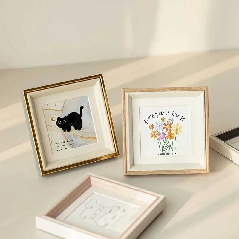 Square Photo Frames,Empty Frame,Oil Painting Frame,Desktop Frame,Beautiful And Exquisite,(Excluding Art Core),Photo Display Fram