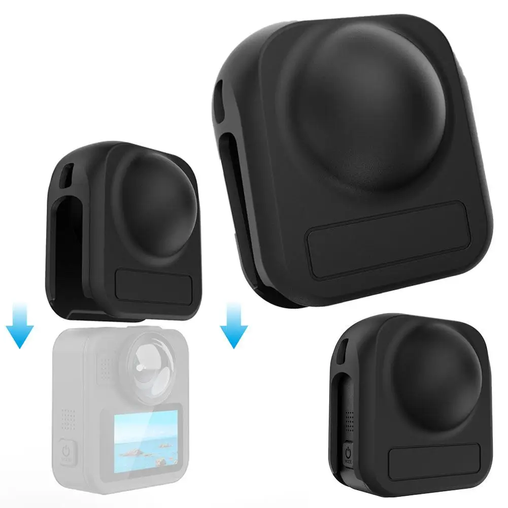 Per GoPro Max 2 Protezione per obiettivo in silicone Copertura protettiva per obiettivo per fotocamera resistente ai graffi e alla polvere