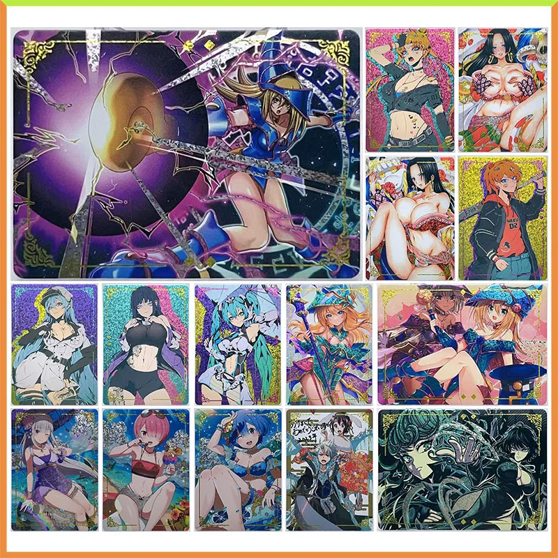 

Аниме Goddess Story DIY ACG Hancock Ram Emilia Rem Black Magician Girl Miku Game Коллекционные карты Игрушки для мальчиков Подарок на день рождения