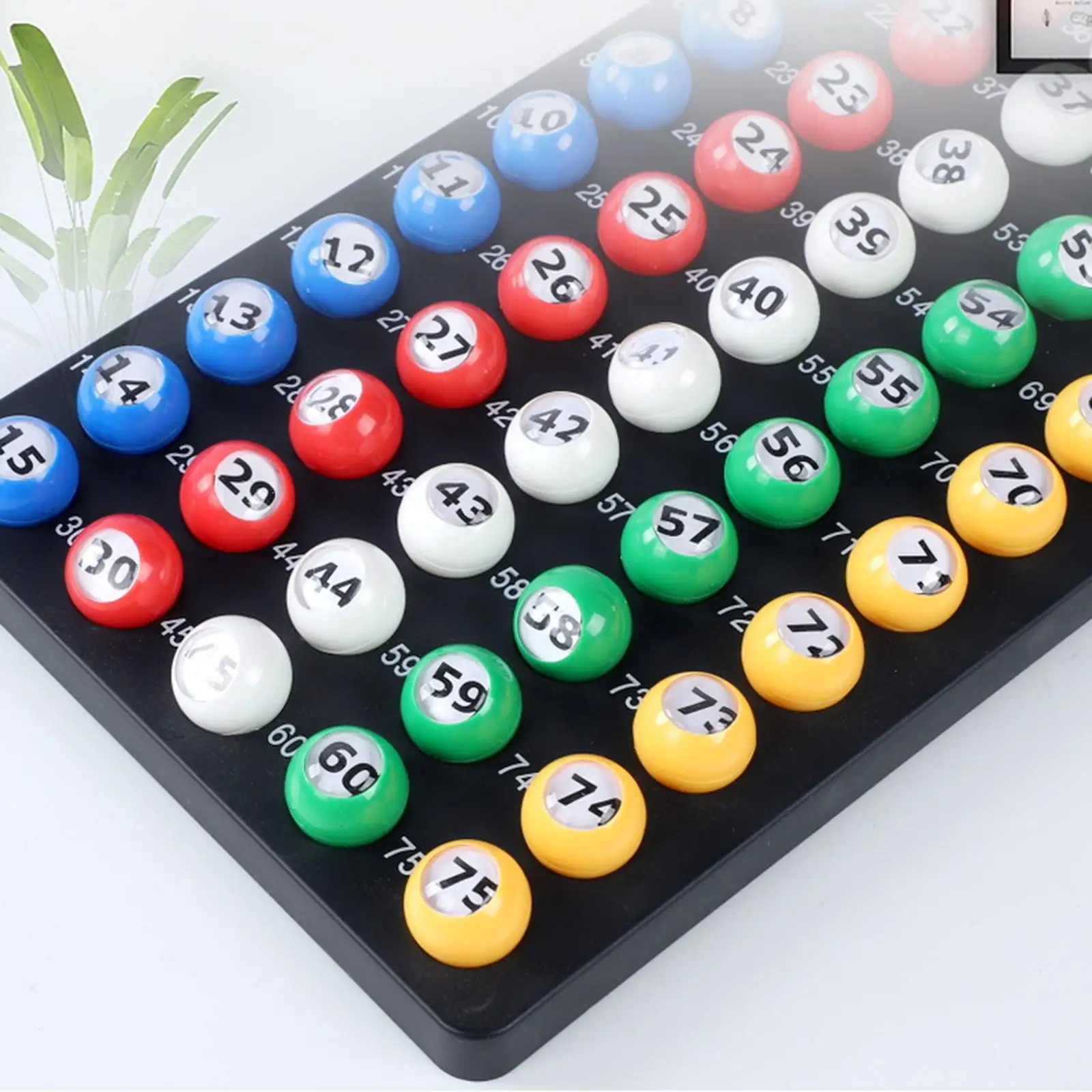 Numbered Raffle Balls 1-150 Bingo Game Set for Party Fun with Transparent Easy Read Window Durable PP Lightweight Portable