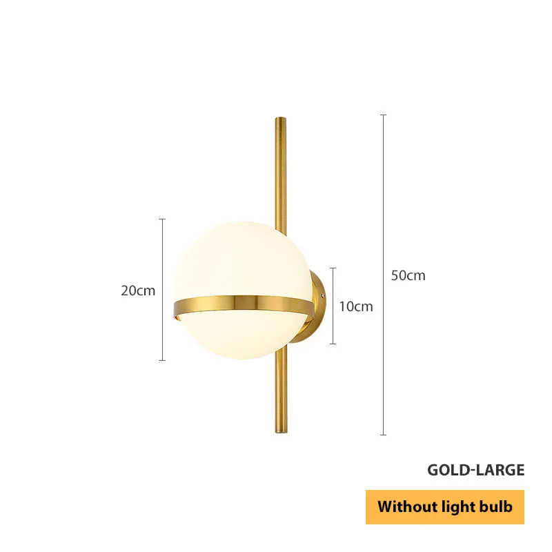 Palma Wandlamp Scandinavische wandlamp bol Modern Creatief Glazen wandlamp Ronde maan Nachtkastje Woonkamer Smeedijzeren ganglamp