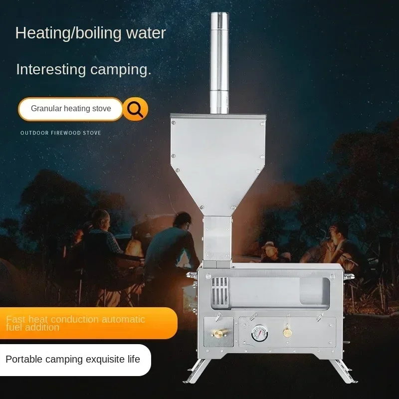 Camping stove Outdoor pellet stove integrated multi-functional wood stove Smokeless portable energy-saving wood stove