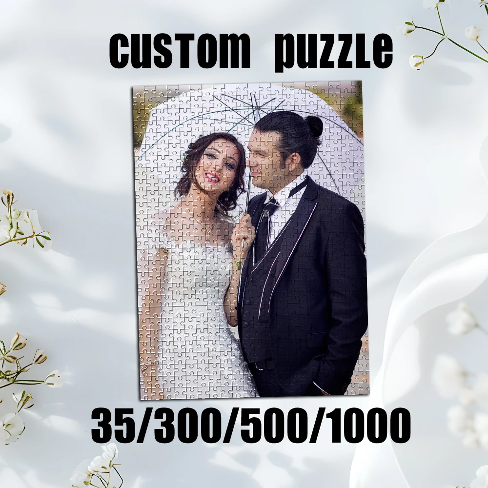 35/300/500/1000pcs Personalized Custom Photo Puzzle wedding photos Funny Adult Leisure Toys Gift
