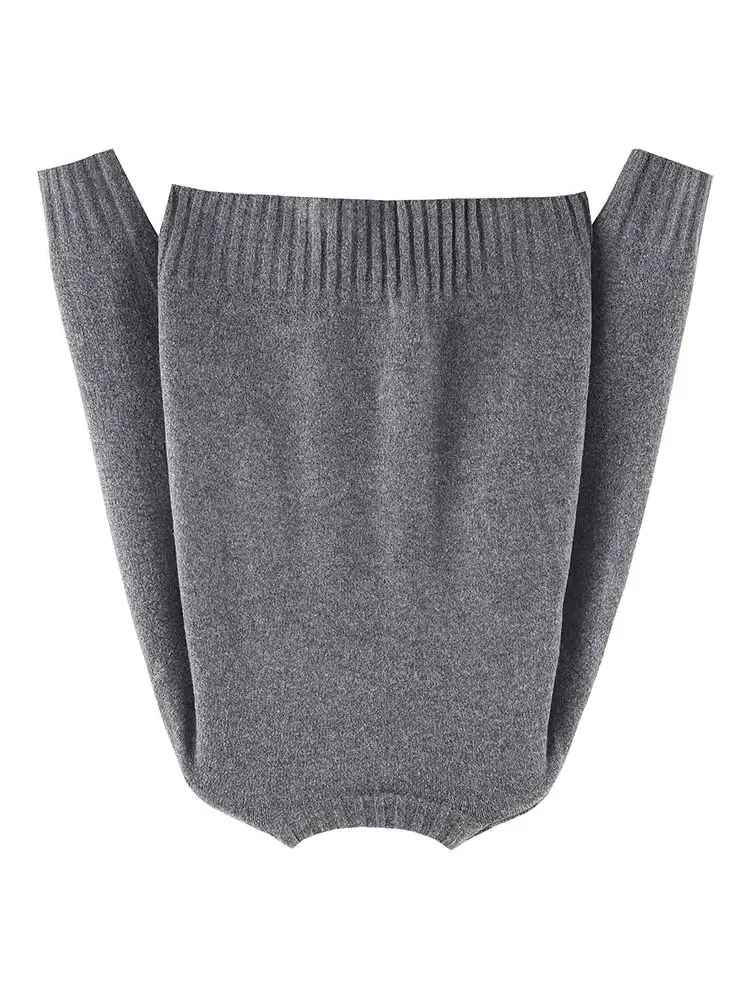 

HH Women's Winter New Fashion Versatile Round Neck Ribbed Knitted Sweater Female Casual Loose Long Sleeve Pullover Sweater Mujer