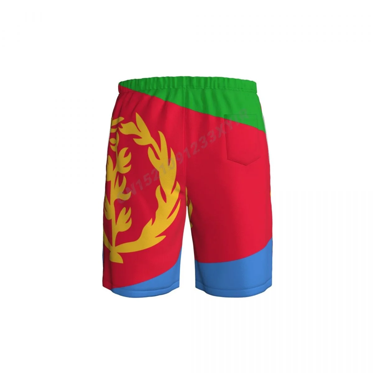 Summer Men\'s Eritrea Flag Eritrean Fans Beach Pants Shorts Surfing M-2XL Polyester Swimwear Running