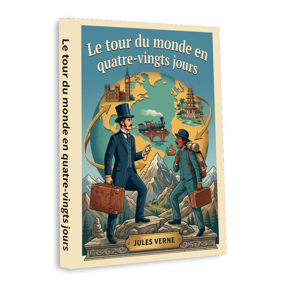 Around the World in Eighty Days (French Edition) by Jules Verne — Unabridged Original French Text, Classic Adventure Novel