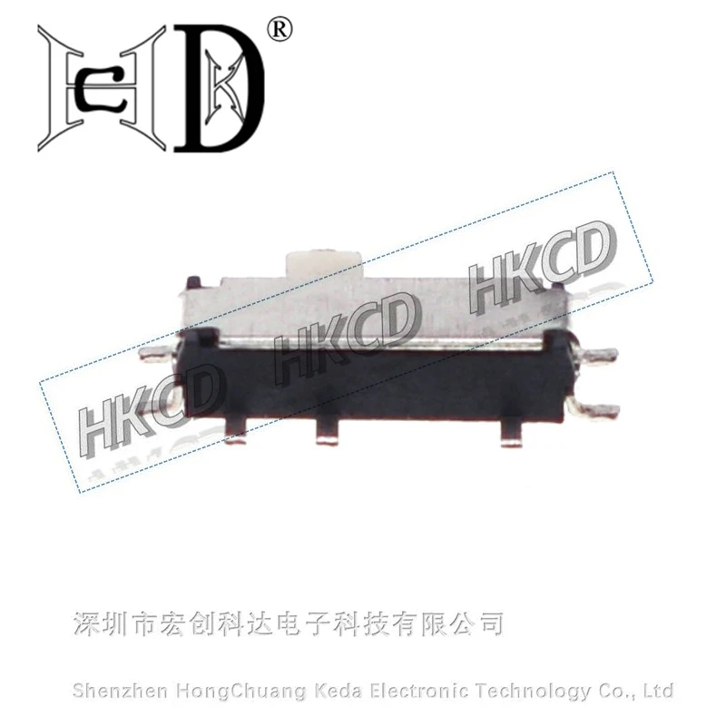 10 قطعة 7 دبوس مفتاح منزلق صغير On-OFF 2 موقف مايكرو الشريحة تبديل التبديل 1P2T H = 1.5 مللي متر مصغرة الشريحة الأفقية التبديل SMD SMT #3