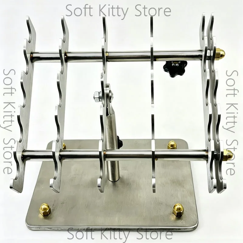 Stainless Steel Glass Rod & Tube Preheating Stand Adjustable Preheating Rack for Lampworking Torch Work