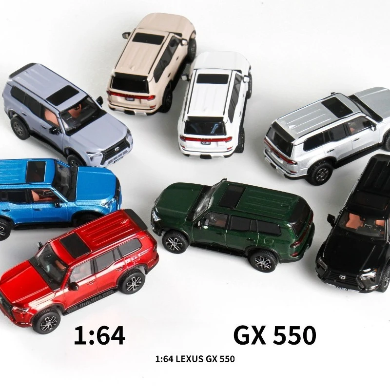 

Licensed 1:64 Lexus GX550 Diecast Car Model with Metal Base Rubber Tires Collection Miniature Voiture Toy Vehicle Hobby Ornament