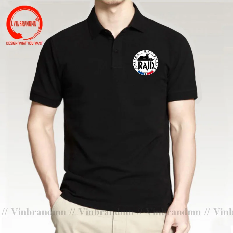 France French Special Elite Forces Unit GIGN Raid BRI Polo Shirt Men Short Sleeve Casual 100% Cotton Polo Shirts Camisetas Homme