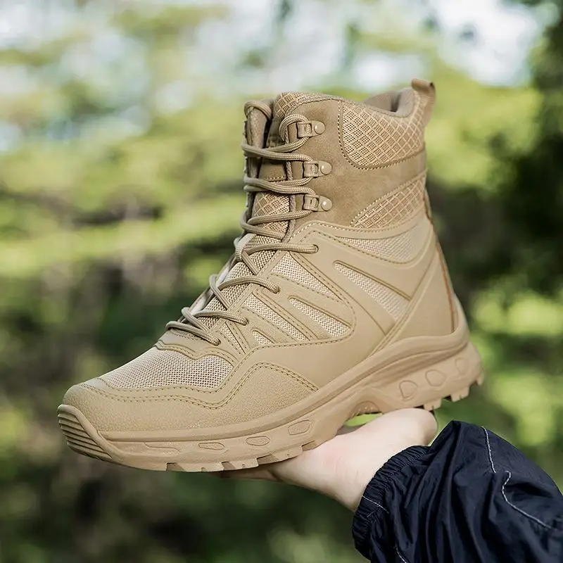 Men'S Jungle Desert Boots High Cut Training Boots Heavy Duty Hiking Shoes Outdoor Boots - Image 3