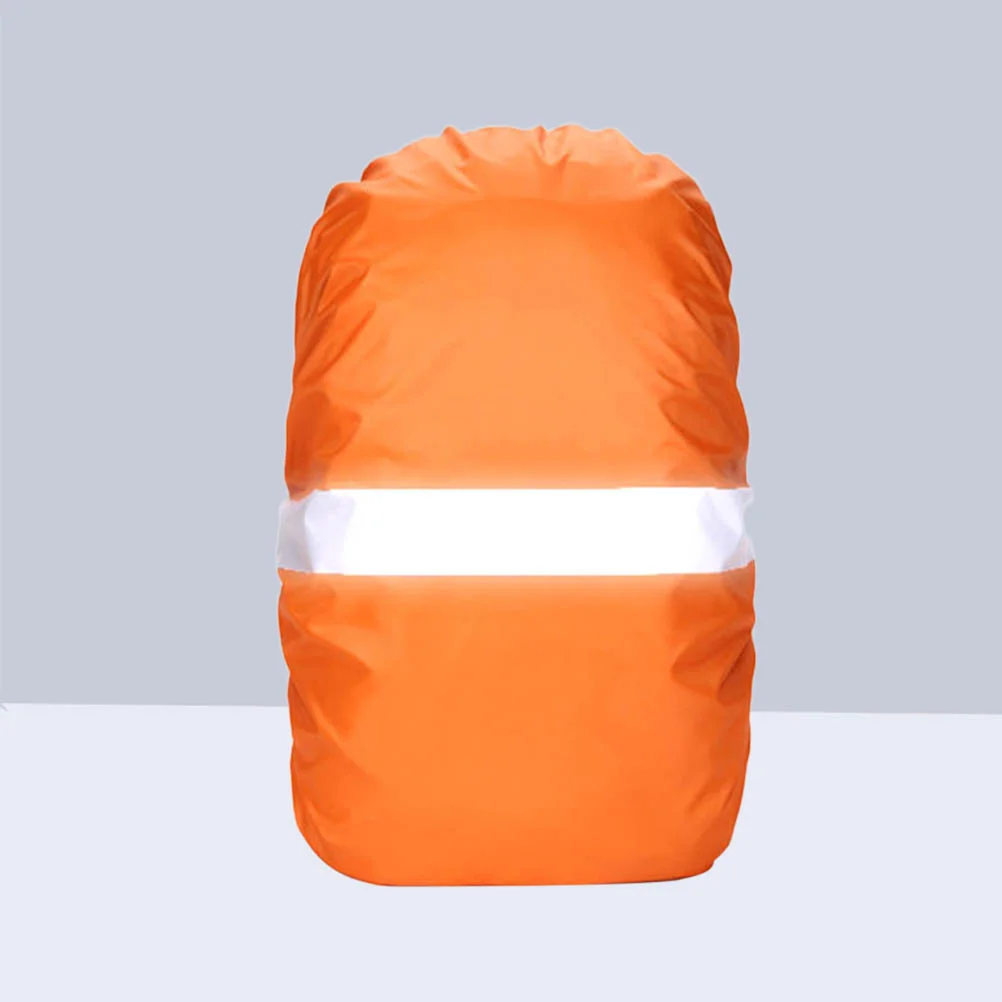 Backpack Rain Cover Waterproof Bag Covers with Reflective Stripe for Hiking Camping Climbing Cycling Size S (Orange)