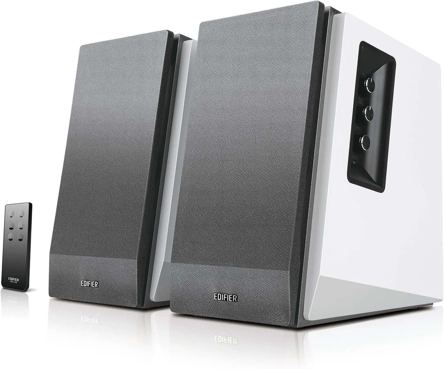 Bluetooth Bookshelf Speakers, Active Near-Field Studio Monitors, 66W RMS, Wooden Enclosure, Remote Control