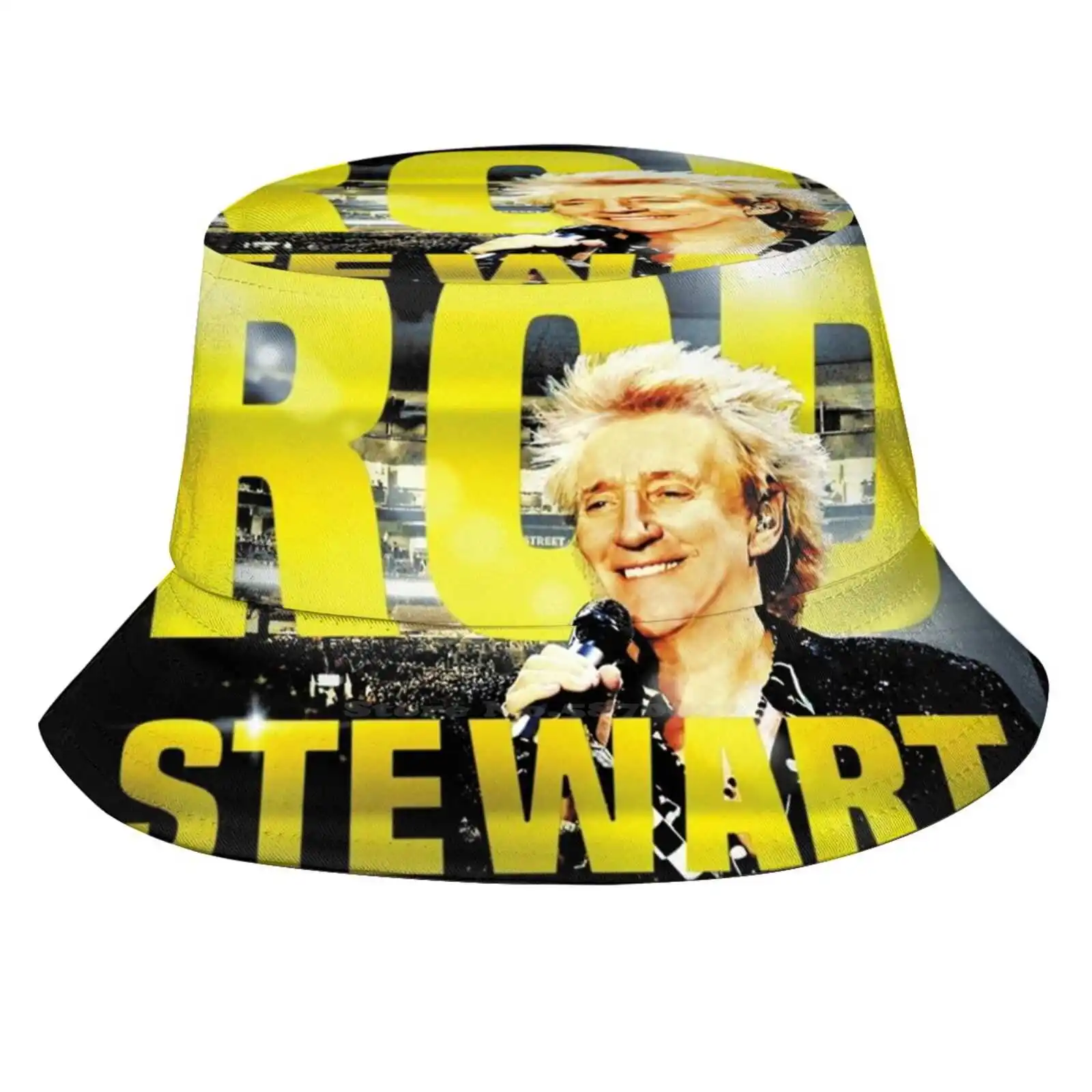 Just Rod In Foldable Panama Bucket Hat Cap Music Legends Singer Sir Stewart World Tour Live Concert 2022