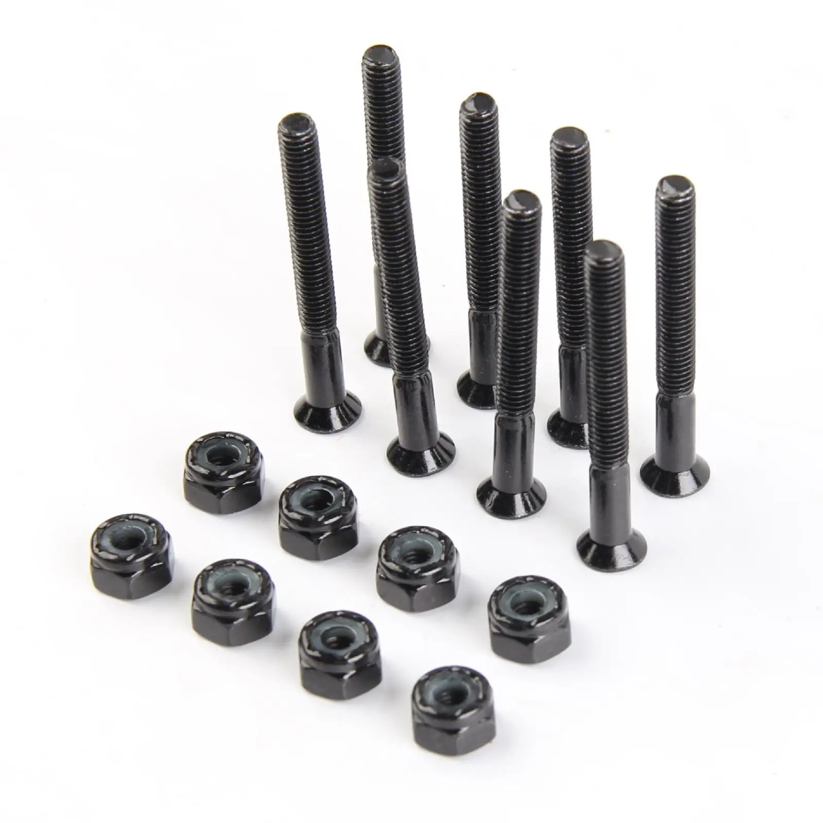 4x camion da skateboard per montaggio su longboard con 2 accessori per pad