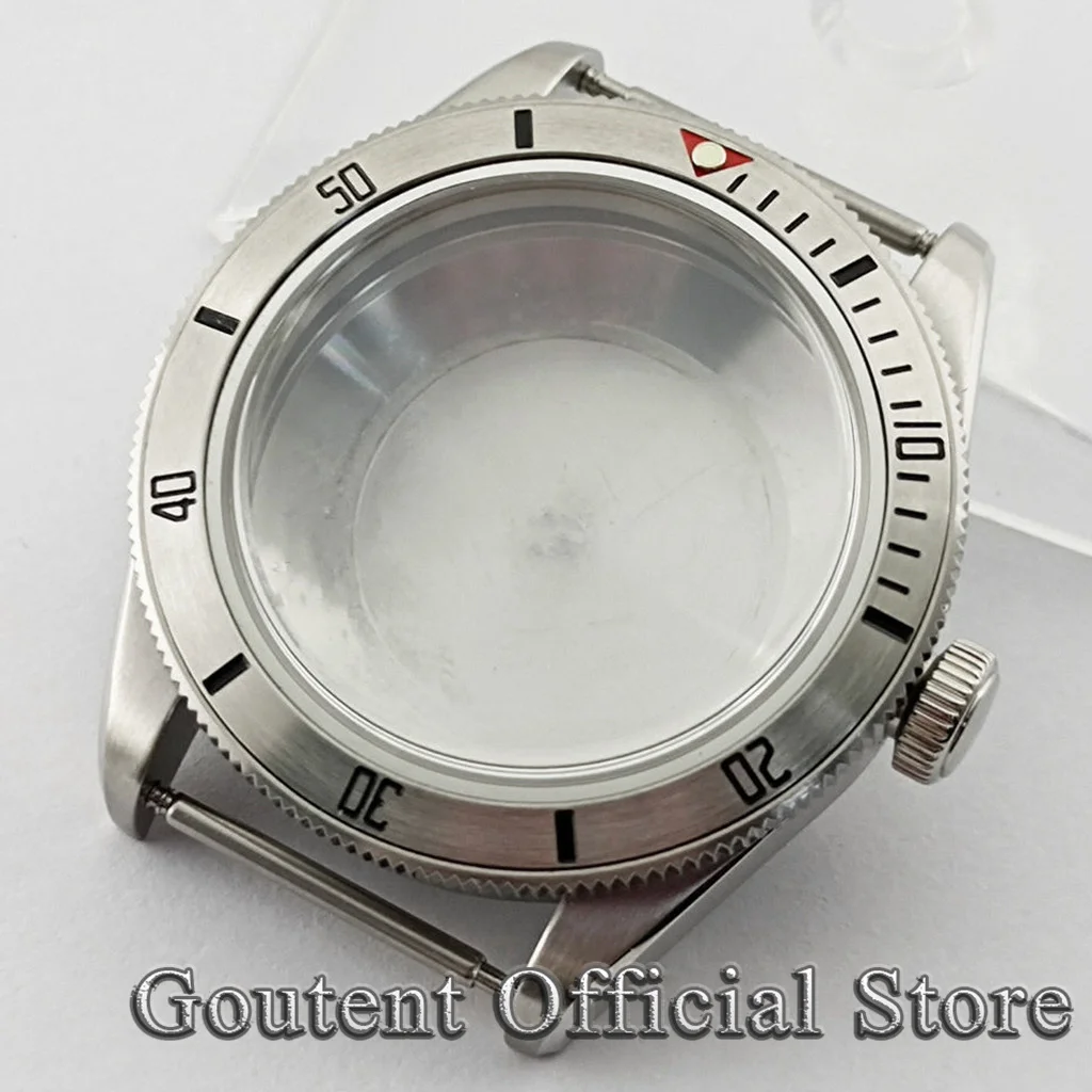Goutent 39mm Silver Aluminum Bezel 200 Meters Waterproof Watch Case Dome Glass Fit NH34 NH35 NH36 Movement