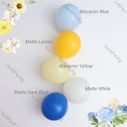 5/10/12/18inch Dark Blue Lemon Yellow Balloon Garland Arch White Balloon Pastel Balloons Wedding Baby Shower Baptism Decorations